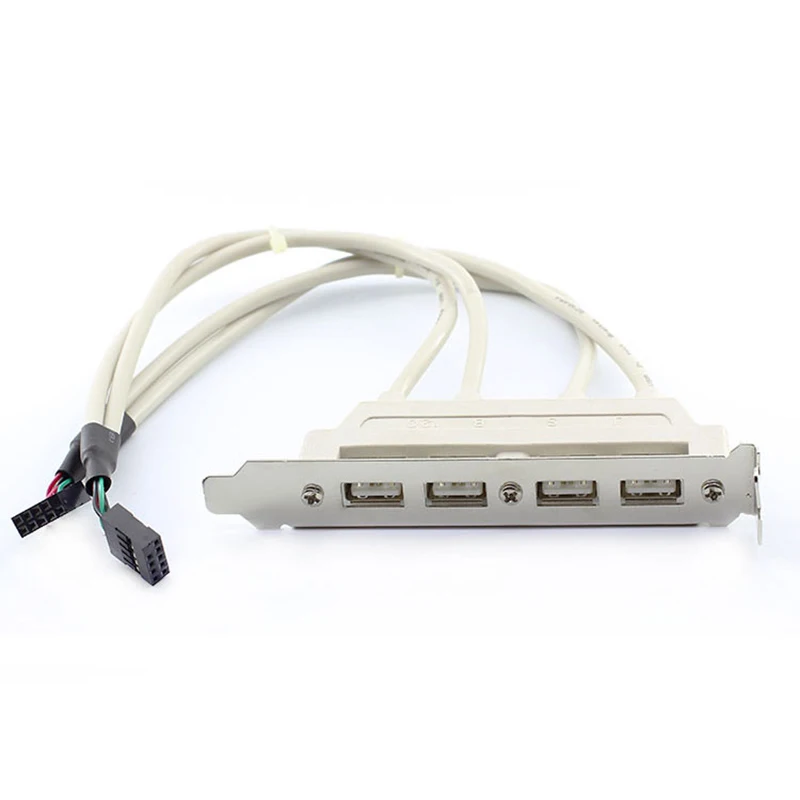 4 порта USB 2 0 до 9 контактов для разъема материнской платы кронштейн Удлинительный