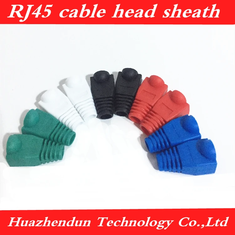 

Network cable protection sleeve RJ45 cable head sheath 8P8C environmental protection crystal head rubber sleeve 100pcs