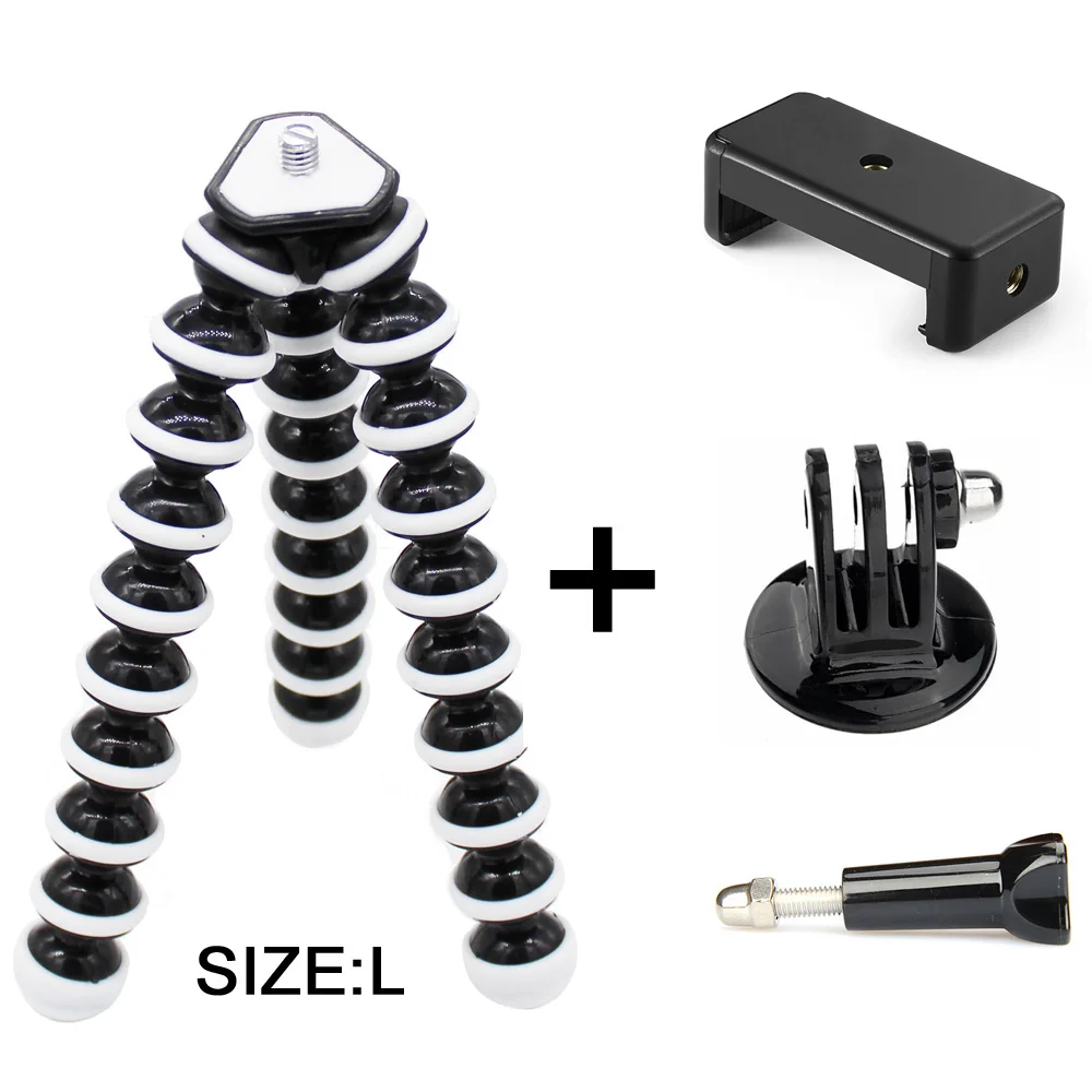 SET GAQOU большой размер гибкий штатив Мини Gorillapod монопод осьминог штатив для Gopro цифровой камеры Canon Nikon мобильный телефон - Цвет: SET
