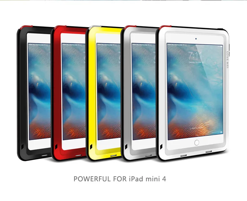 Мощный ударопрочный алюминиевый чехол для Apple iPad Air/Air 2/Mini 2/3/4/5/6 с тяжелым