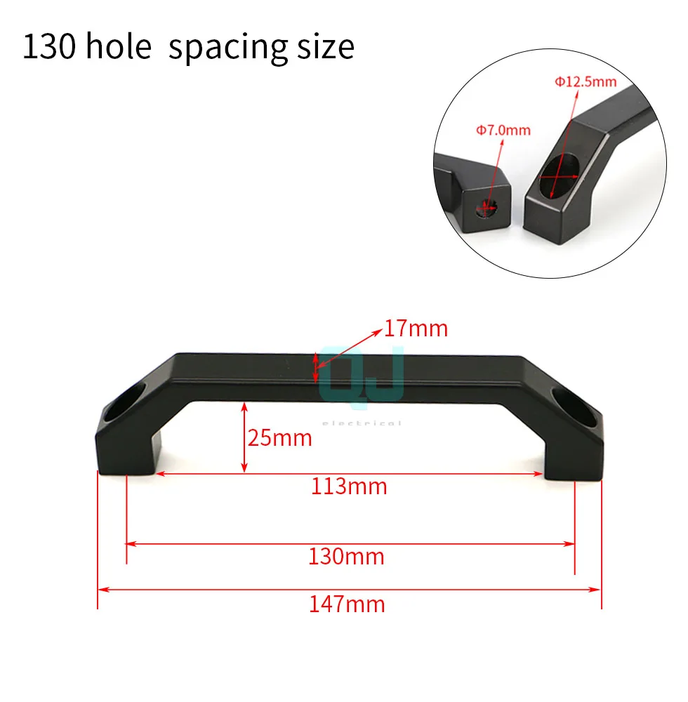 

Ручки для шкафов U-type LS520 черные алюминиевые