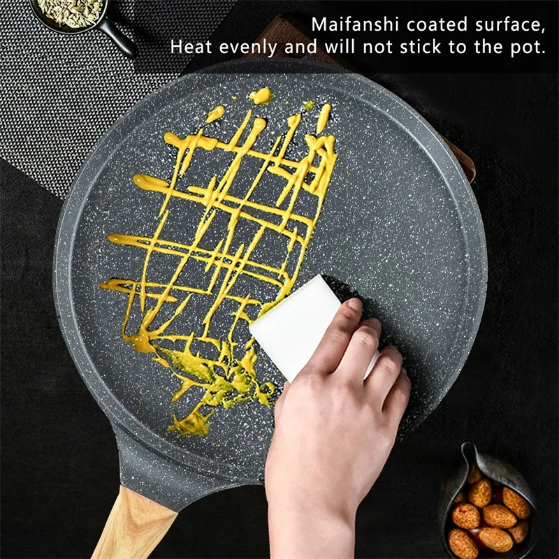 QueenTime Кухня Сковорода для блинов сковорода гриль антипригарная с длинной ручкой