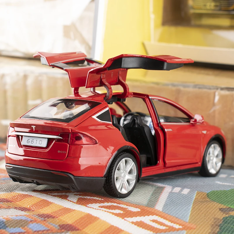 1:32 Tesla Model X высококлассная модель автомобиля из сплава детские игрушки