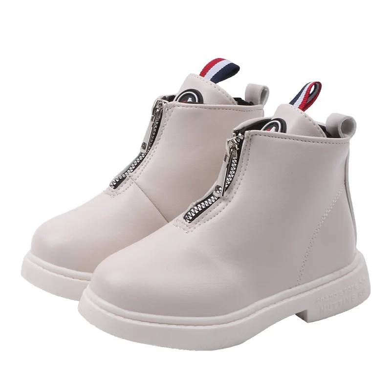 Детская обувь 2020 г. Осенне зимние кожаные ботинки Martin для мальчиков и девочек