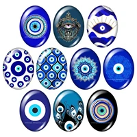 evil eye hand patterns eye religion oval 13x18mm18x25mm30x40mm mixed photo glass cabochon demo flat back jewelry findings