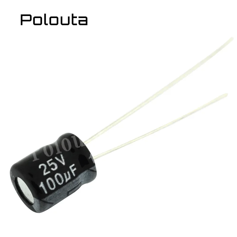 

20 Pcs/lot Polouta In-line Direct Plug Aluminium Electrolysis Capacitor Components 47UF 100V 8x12mm Plug Super Capacitors Kits