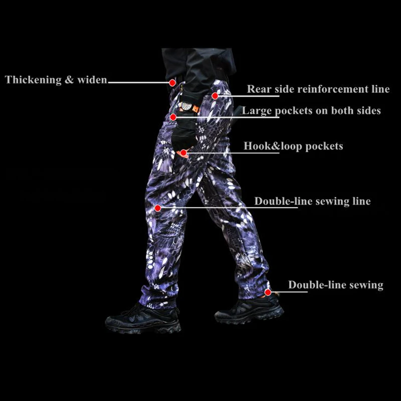 Мужские армейские тактические брюки карго водонепроницаемые походные