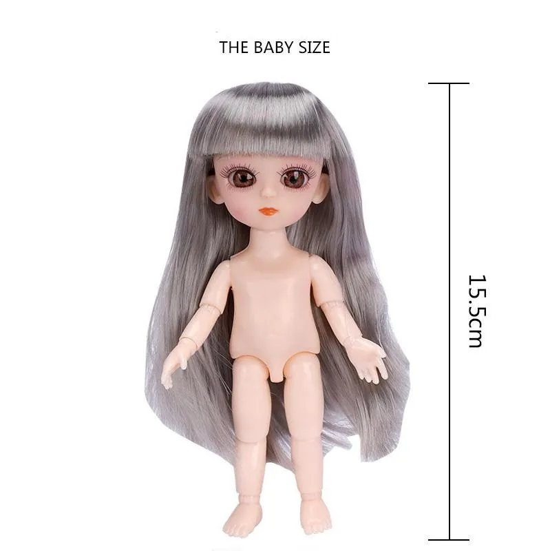 Новая 3D кукла для глаз BJD 16 см 13 шарнирное тело Болл макияж белые мышцы голый