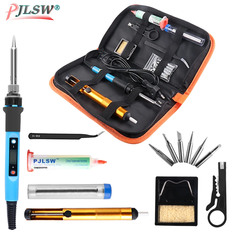 

60W/80W Electric soldering iron temperature adjustable 220V 110V Welding Solder iron rework station soldering iron accessories