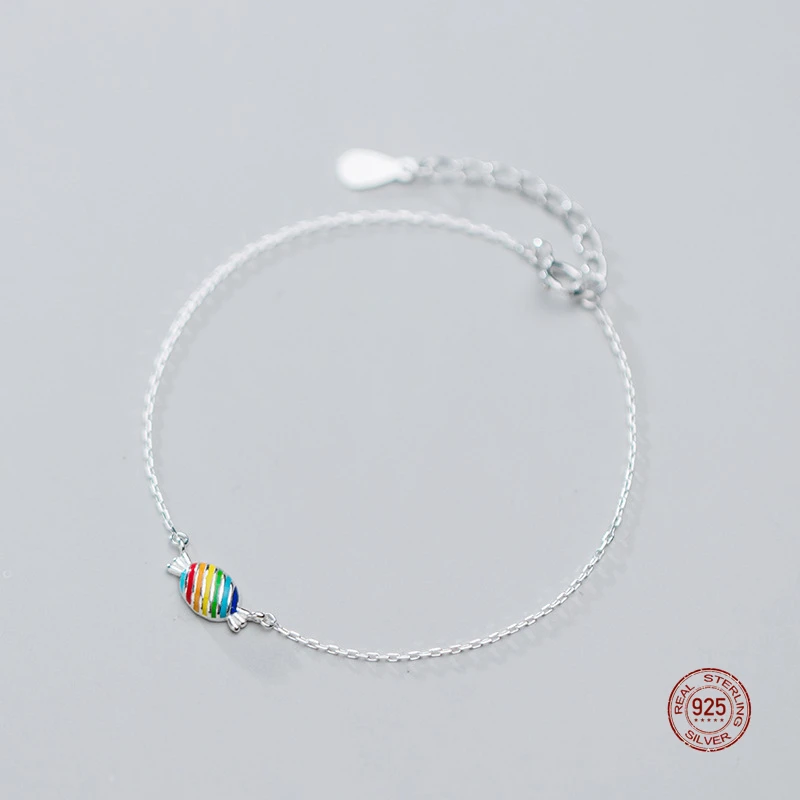 Лко Новое поступление модное серебряное кольцо 925 Простые Модные Цветной Браслет