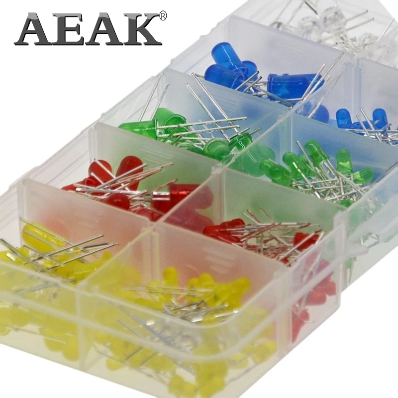 300 шт. 3 мм 5 светильник белые желтые Красные Зеленые Синие наборы DIY LED s набор в 20 мА