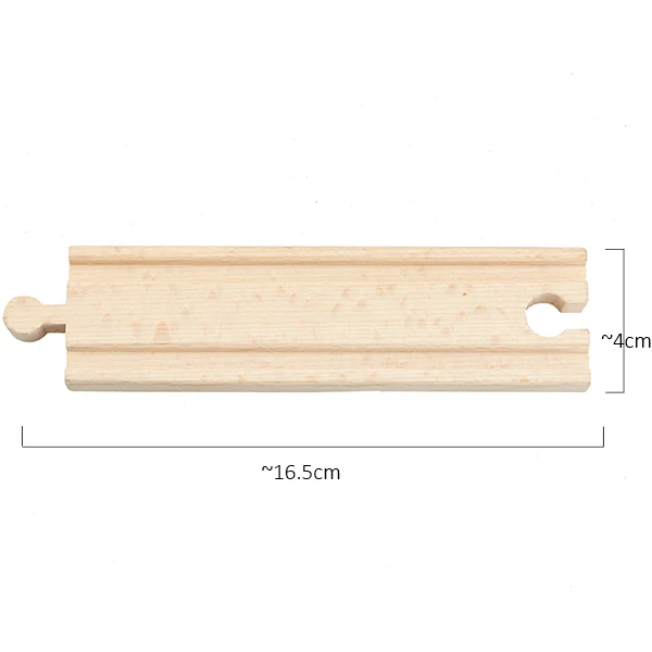 14CM STRAIGHT TRACk TBKJOYS деревянные железнодорожные дорожки, аксессуары для железной дороги, все виды деревянных дорожек, различные компоненты, развивающие игрушки - Цвет: 14CM STRAIGHT TRACk