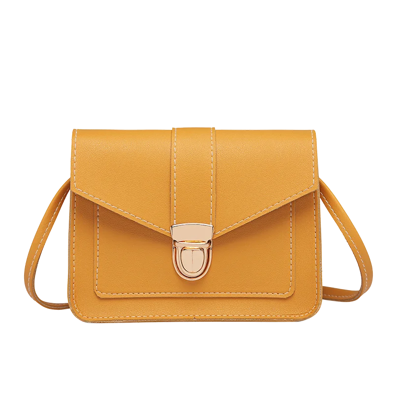 

Women Shoulder Bags 2020 Fashion Simple Crossbody Bag PU Leather Solid Color Small Hasp Purses Messenger Flap Pocket Bag Girl