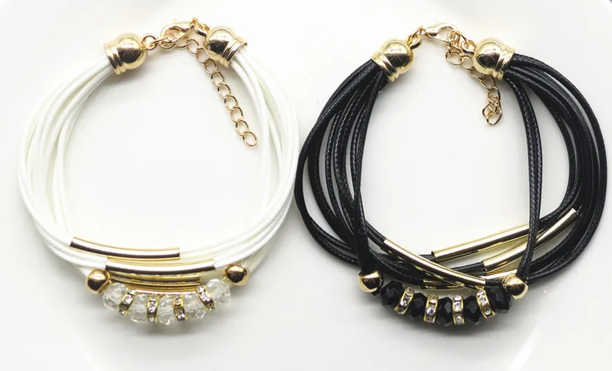 Женский кожаный браслет винтажный в стиле панк богемный стиль | Украшения и