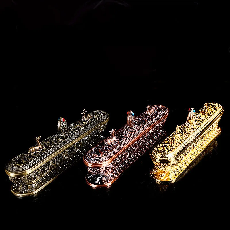 Медная тибетская курильница для благовоний античная Ручная работа держатель