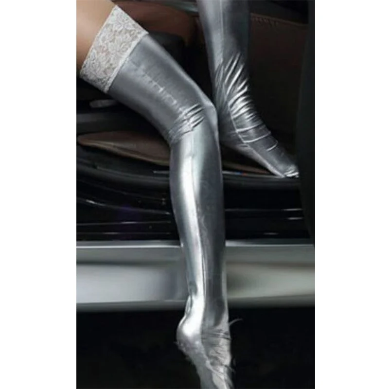Новые женские черные Искусственная кожа блестящие с мокрым эффектом леггинсы