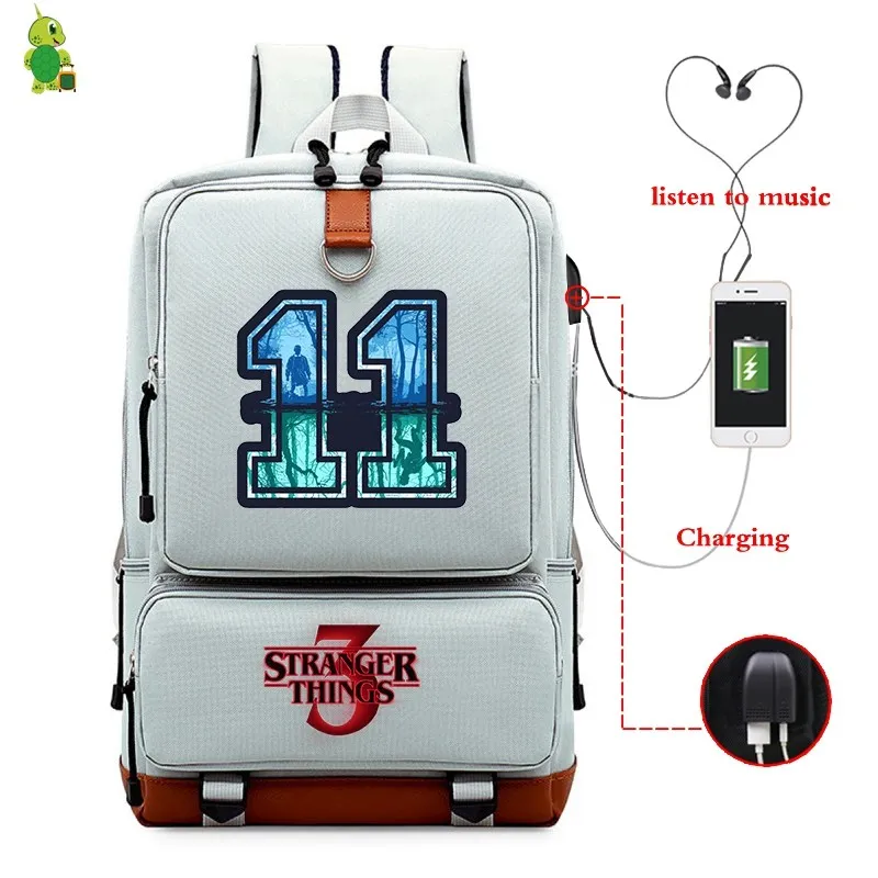 18 Mochila странные вещи рюкзаки мужские женские рюкзак USB зарядка путешествия ноутбук рюкзак большие школьные сумки для подростков мальчиков девочек - Цвет: 18