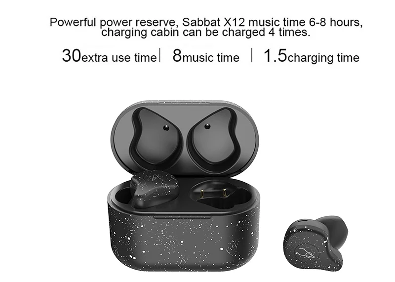 Sabbat X12 беспроводные наушники 5,0 Bluetooth наушники спортивные Hifi Беспроводная зарядка громкой связи водонепроницаемые вкладыши для телефона samsung