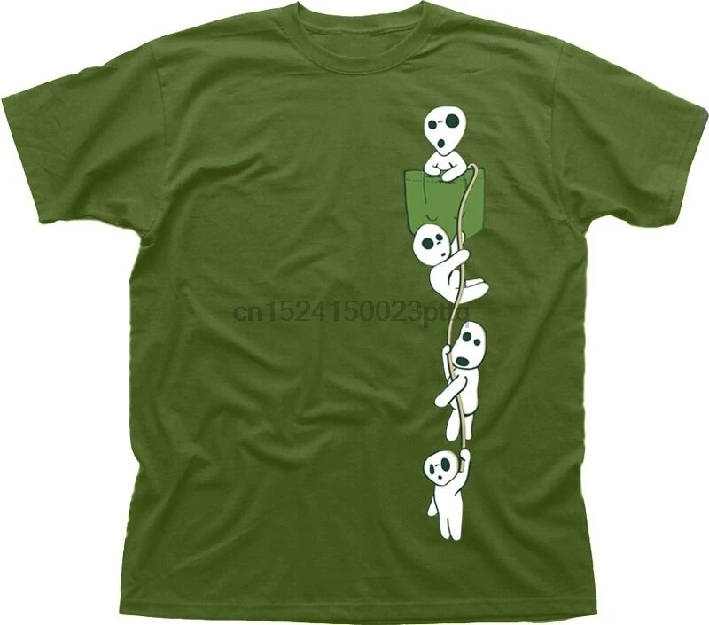 MONONOKE FOREST SPIRIT KODAMA Манга Аниме Миядзаки хлопковая Футболка 9602 |