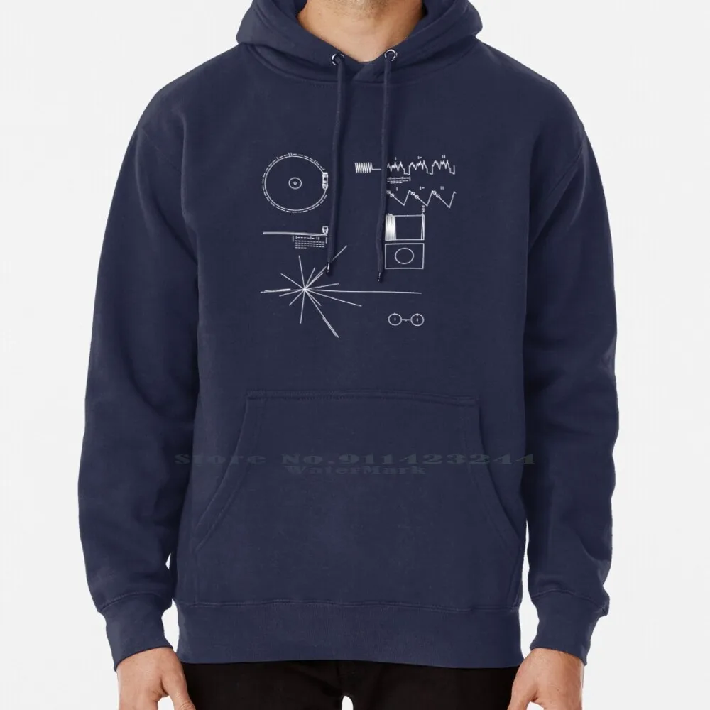 

The Golden Record ( ) Hoodie Sweater 6xl Cotton Space Golden Record Geek Solar System Universe Vinyl Carl Sagan Women Teenage