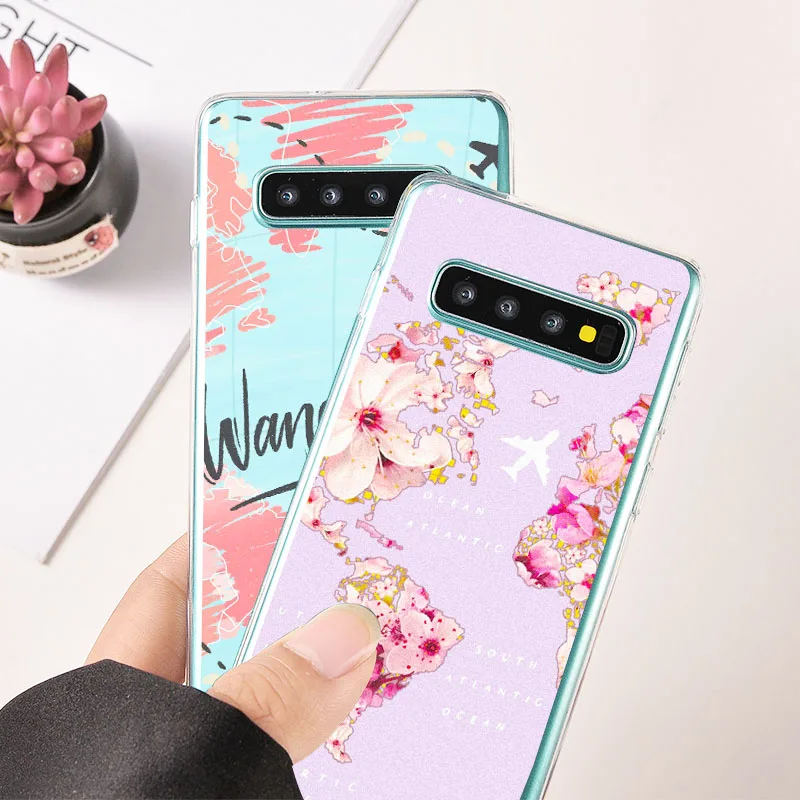 Мягкий силиконовый прозрачный чехол для samsung Galaxy S9 PLUS S8 Plus Note 8 S7 Edge Дорожная карта
