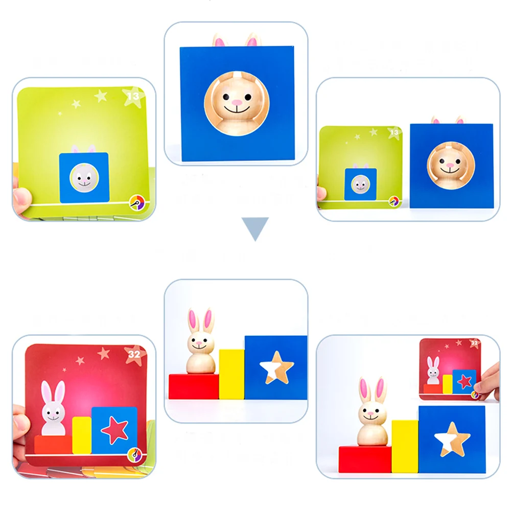 Caja M&aacute;gica con conejo secreto para ni&ntilde;os, juguete de madera para esconder y buscar, nuevo, 2021-2