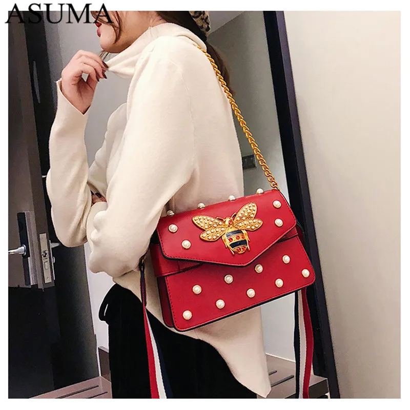 2019 брендовая дизайнерская женская сумка на плечо с цепью ремешке Дамские кожаные