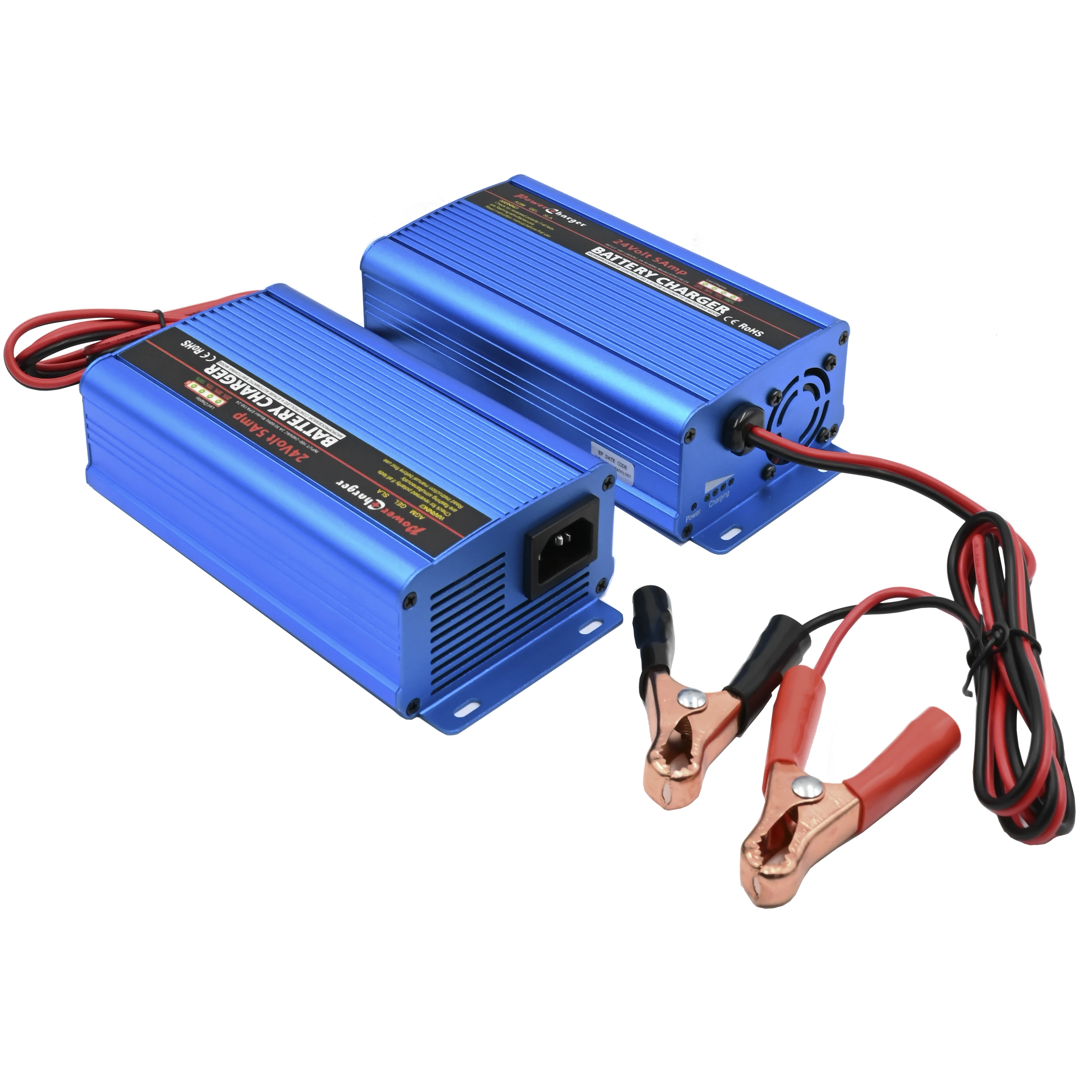 Автоматическое зарядное устройство 24 В 5 А с зажимами типа Аллигатор для колясок