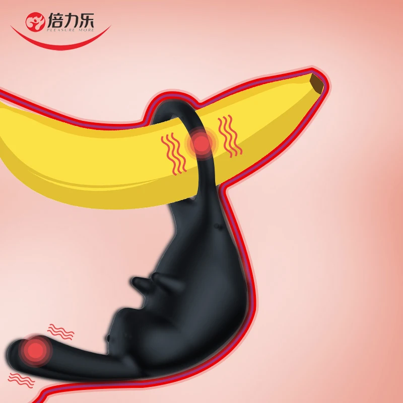 Вибратор для пар Пенис с кольцом Стимулятор точки G клитора мужской стимулятор