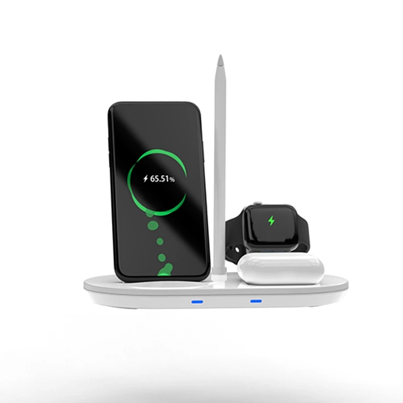 

Wireless Charger 5 in 1,Qi Wireless Charging Station for Iwatch 6/5/4/3/2/1& Airpods3/2/1 Pencil Iphone