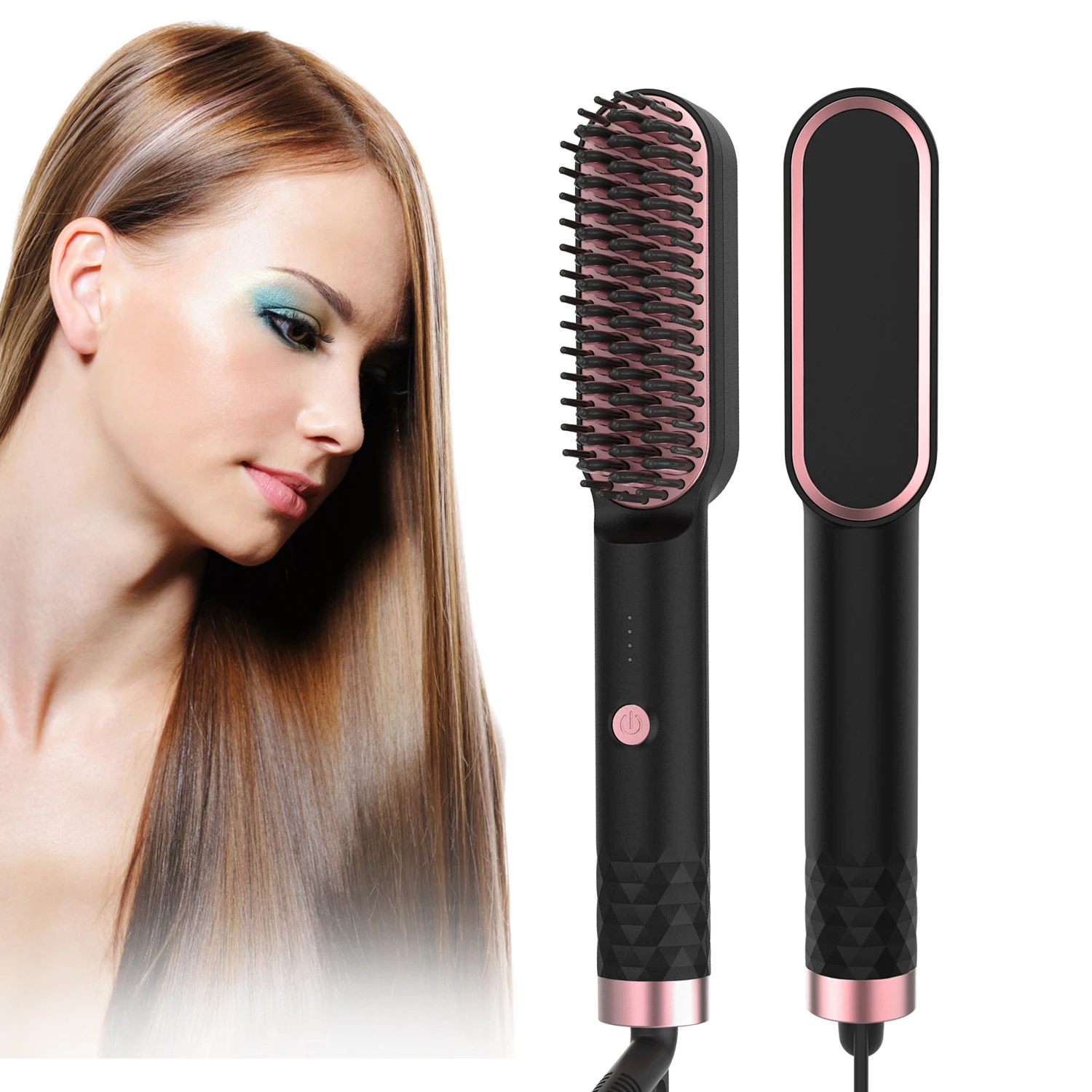 

Straightening Hot Comb Anti-Scald Heated Combs Straightener Brush Ionic Enhanced Straightening Brush Hot Comb Hair Iron Styler