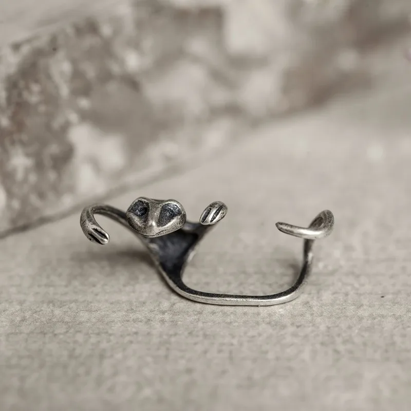 Забавная красавица S925 Стерлинговое Серебро Преувеличенные ретро готические