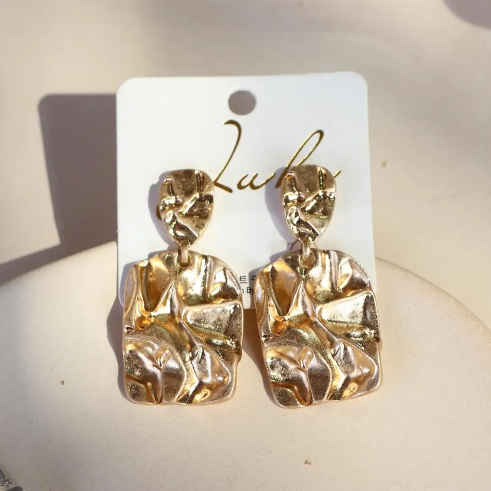 Vintage Big Earrings For Women Trend Fashion Geometric Gold Silver Pendant Jewelry | Украшения и аксессуары