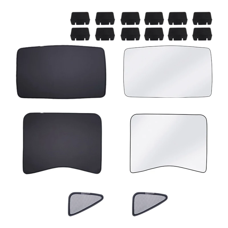 

Передние и задние солнцезащитные очки для Tesla Model 3 2021, зеркальные блоки, боковые автомобильные солнцезащитные очки, 6 шт., черные