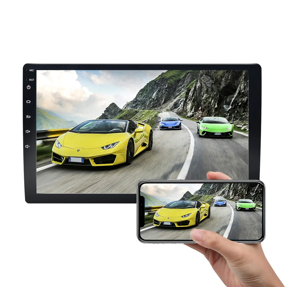 Android 9,0 Универсальный двойной din автомобильный стерео 10," HD сенсорный экран автомобильный gps навигация Bluetooth 5,0 4G регулируемый угол обзора