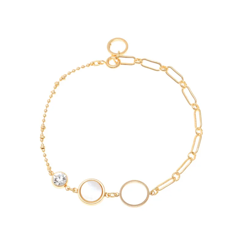 

Vintage Hollow Circle Crystal Charm Bracelet For Women Pin Circle Bracelet & Bangle 2020 Pulseras Mujer Geometric Jewelry Female