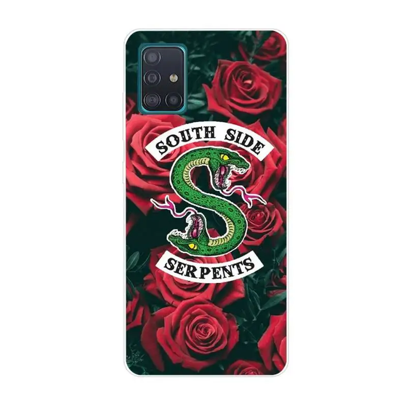 

Riverdale South Side Serpents Phone Case For Clear-Samsung S5 S6 S7 S8 S9 S10 S20 S21 Edge Plus E Fe Lite Cover