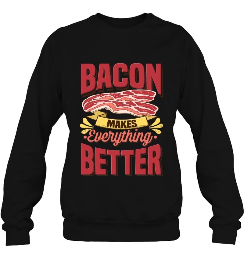 Bacon делает все лучше черная версия женская уличная одежда мужские толстовки