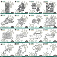 2022 arrival new delicate leafy snowflakes wafer cut die various card series scrapbook paper craft knife mould blade punch