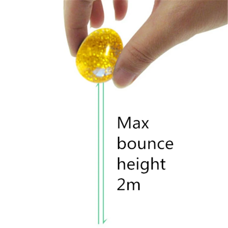 

100pcs Egg Shaped Elastic Balls Bounce Ball Kids Toy Party Bag Filler