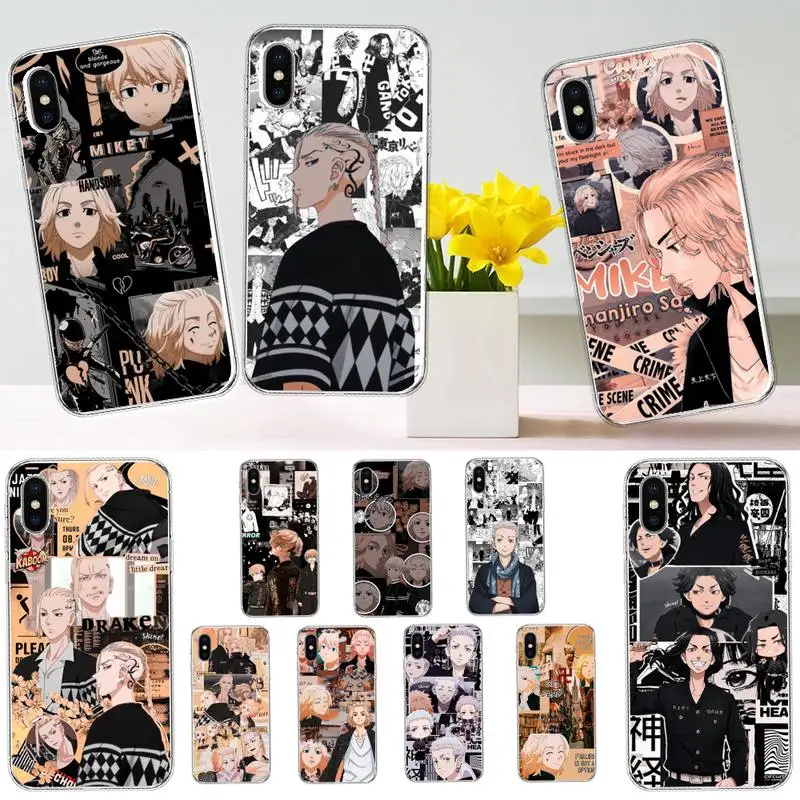 

Draken mikey Tokyo revengers Avengers Phone Case Transparent soft For iphone 12 11 13 7 8 6 s plus x xs xr pro max mini
