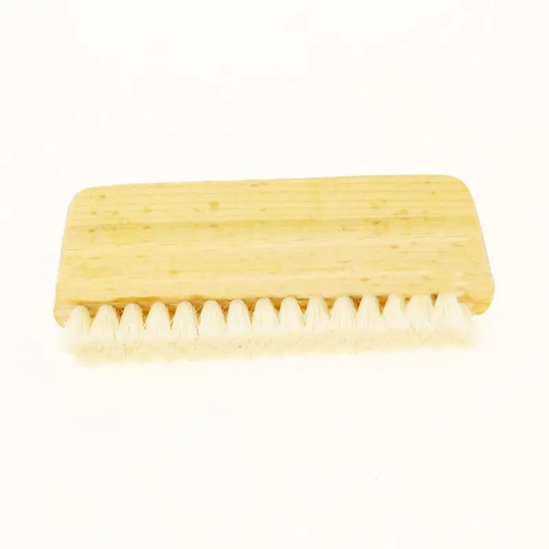 

LP Vinyl Record Cleaning Brush Anti-static Goat Hair Wood Handle Brush Cleaner for cd Player Turntable