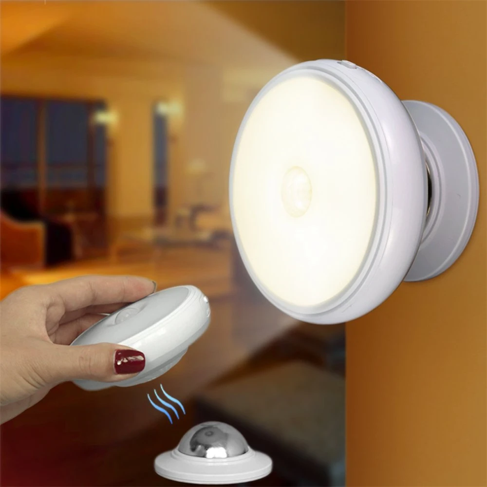

LED Night Light 360 Degree Rotating Rechargeable Nightlight Motion Sensor Security Wall Lamp For Bedroom Stair Kitchen Toilet