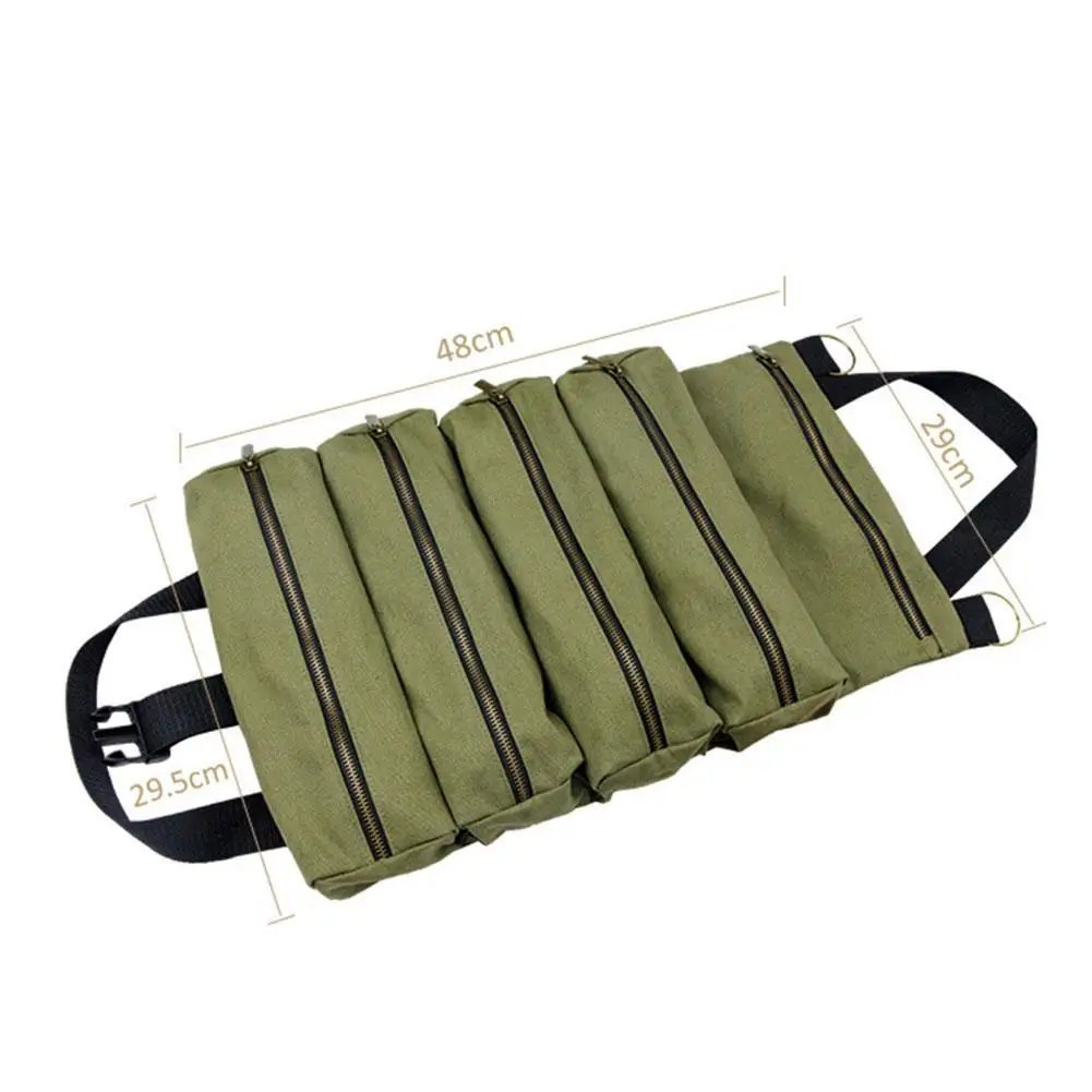 

2021 HOT Multi-purpose tool roll tool tool roll rolling bag bag zipper carrier hanging tool tote N4R2