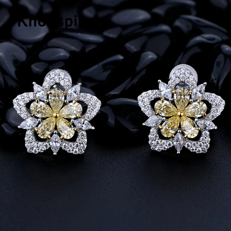 

Серьги-гвоздики женские из серебра 100% пробы, с бриллиантами