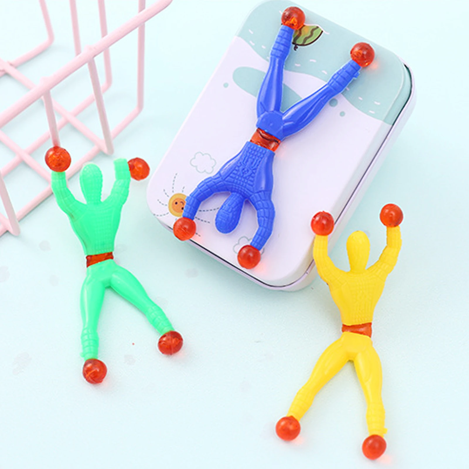 

10PCS Climbing Man Fidget Toys Decompression Toy Pop Antistress Suit Safe Educational Gameplay Relaxation Toy Simple Dimple Pack