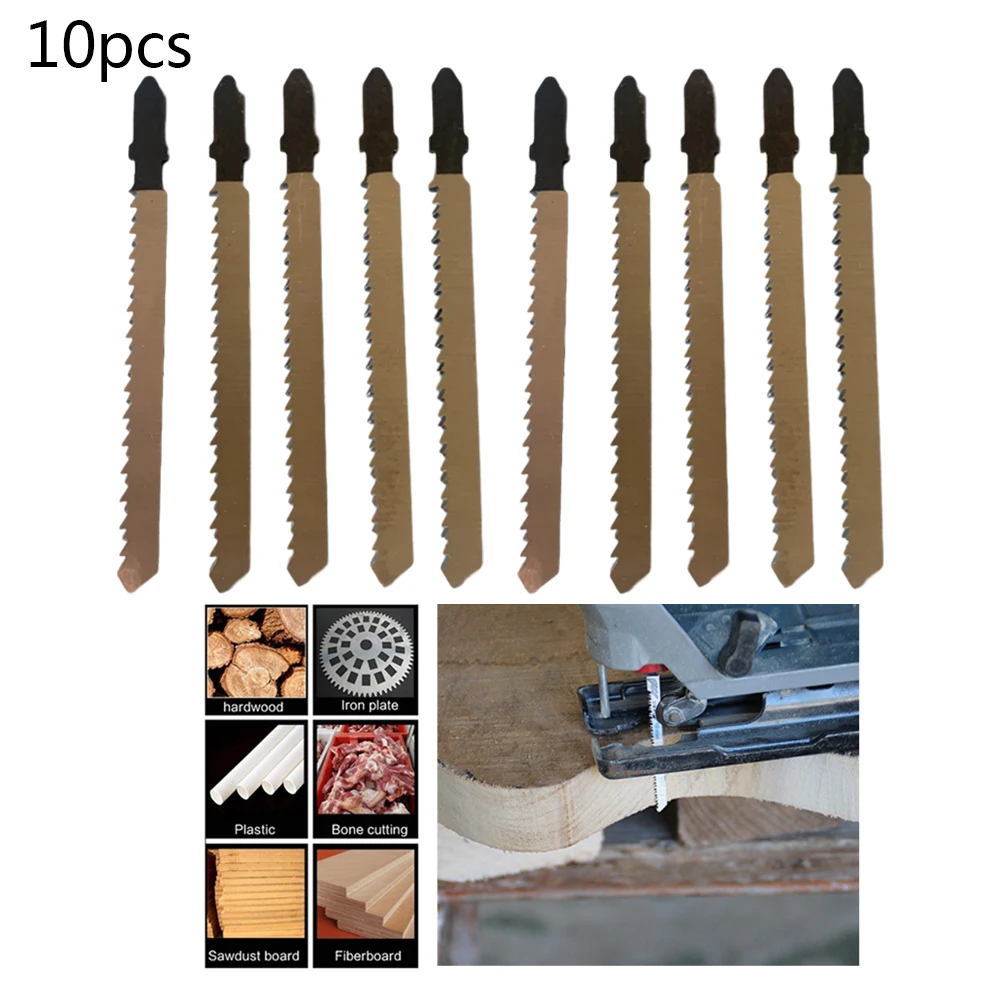 

10PC Saw Blades Jigsaw T101BR Down Cutting Laminates High carbon steel