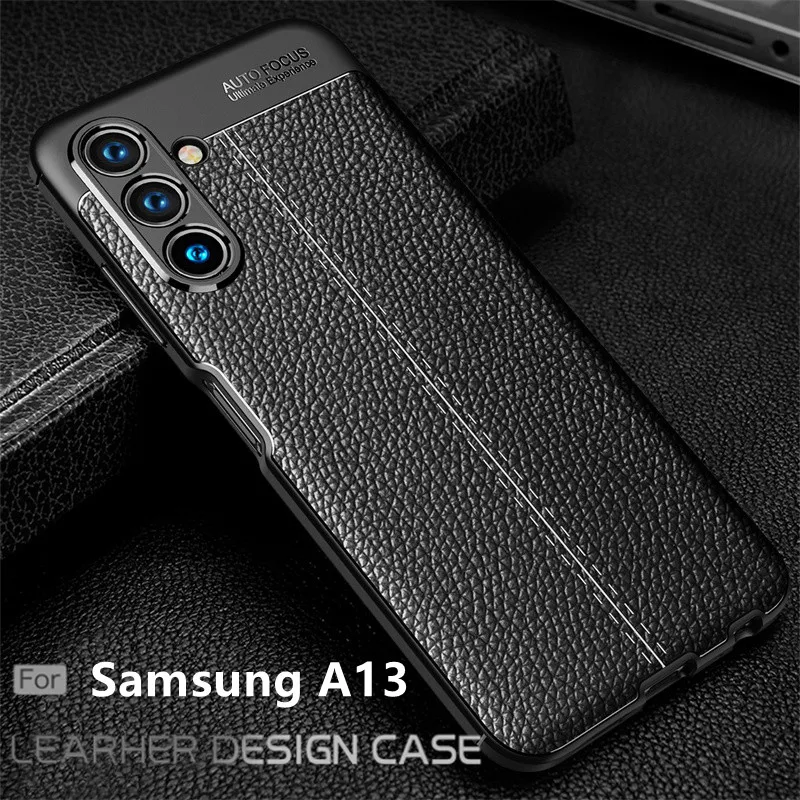 

For Cover Samsung Galaxy A13 Case For Samsung A13 Capas Bumper Back Shockproof TPU Soft Leather For Fundas Samsung A13 5G Cover