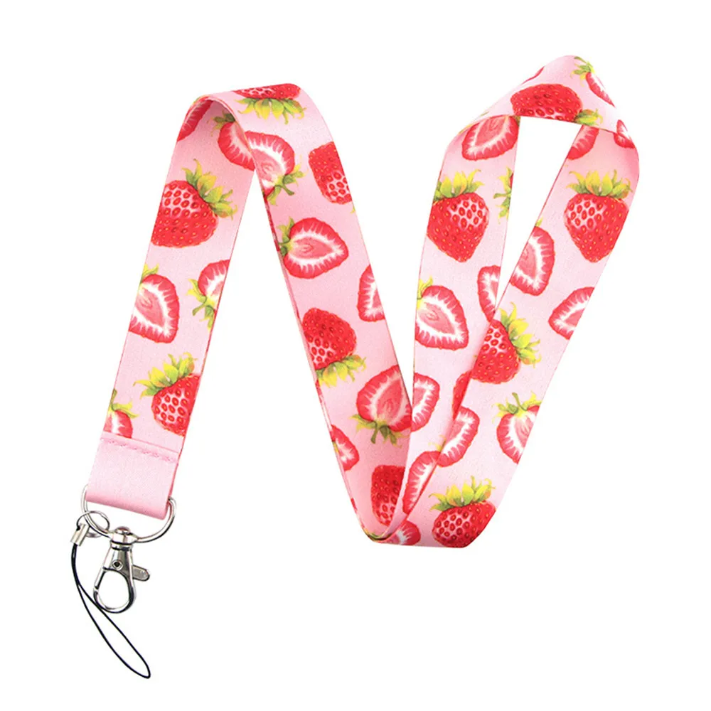 

Fruit series mobile phone lanyard cute ID card camera lanyard ID Card Mobile Phone Straps Lanyard Badge Holder Key Chain hanger