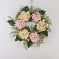 spring simulation garland hydrangea wreath pendant door knocker round leaf decoration wreaths door hanging accessories